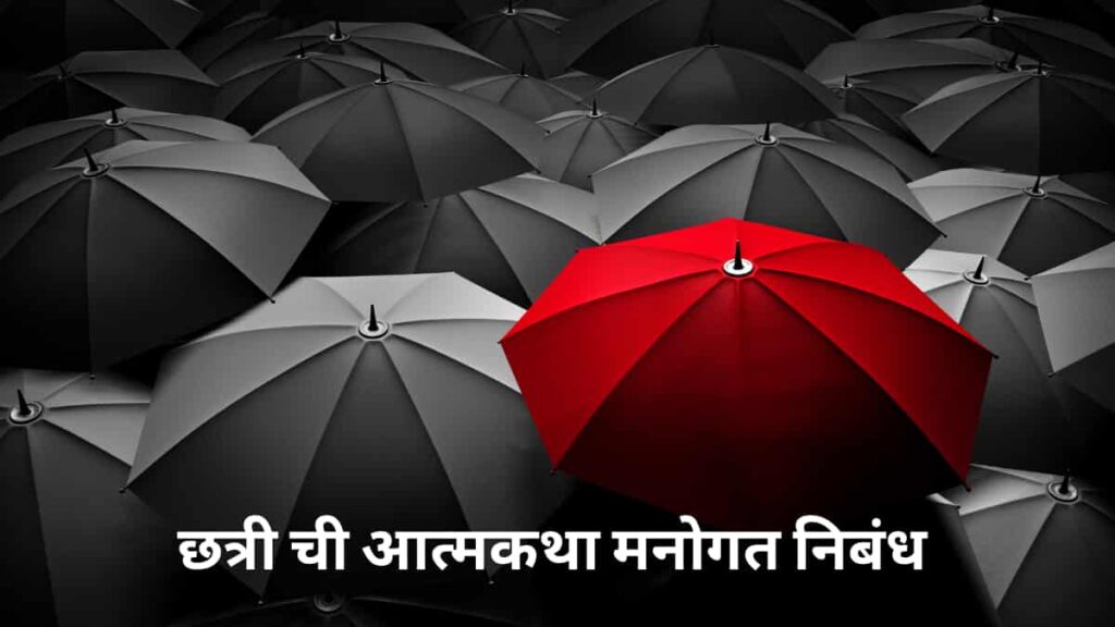 छत्री ची आत्मकथा | मनोगत निबंध | Autobiography of umbrella in Marathi